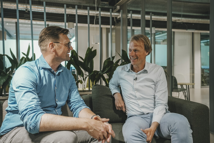 (links) Luc Kitslaar, digital consultant solvy;  (rechts) Tim Strengers, commercieel directeur Natec